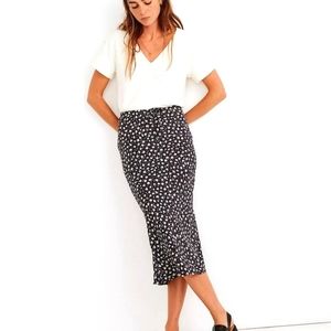 Madewell Drawstring Midi Slip Skirt